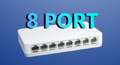 8 پورت RJ45 با سرعت 10/100Mbps