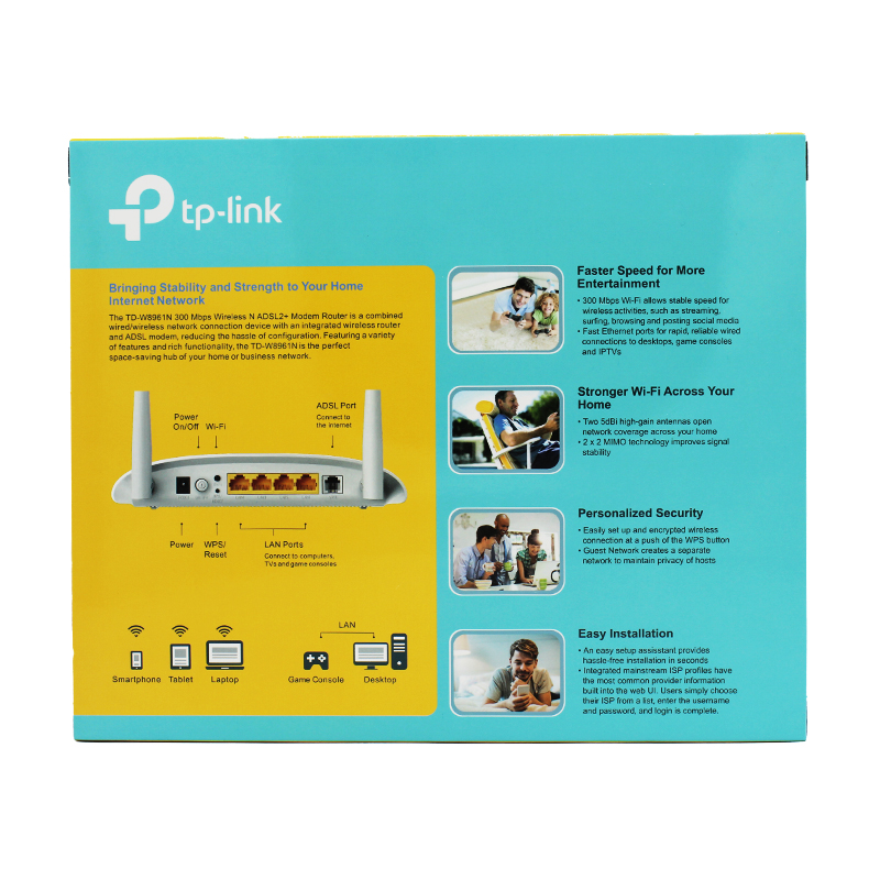 تصاویر مودم روتر بیسیم +ADSL2 تی پی لینک TD-W8961N