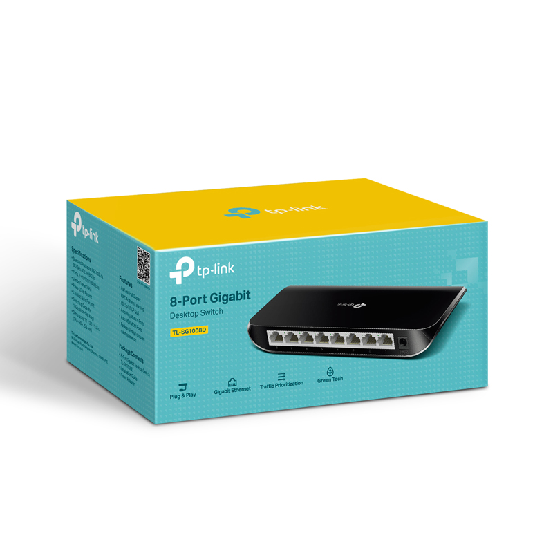 تصویر سوئیچ شبکه 8 پورت تی پی لینک مدل TL-SG1008D