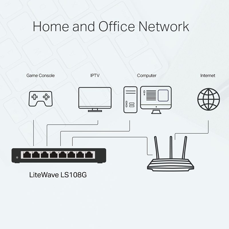 سوئیچ 8 پورت تی پی لینک مدل LS108G