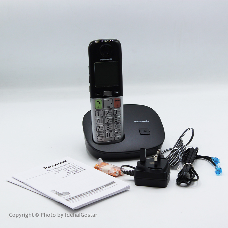 محتویات داخل جعبه تلفن بیسیم پاناسونیک KX-TGU410