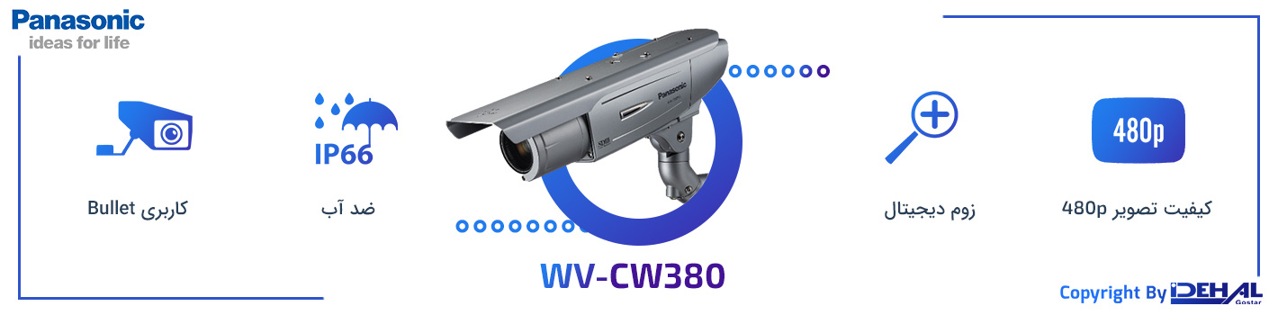 ویژگی‌های دوربین مدار بسته WV-CW380 در یک نگاه