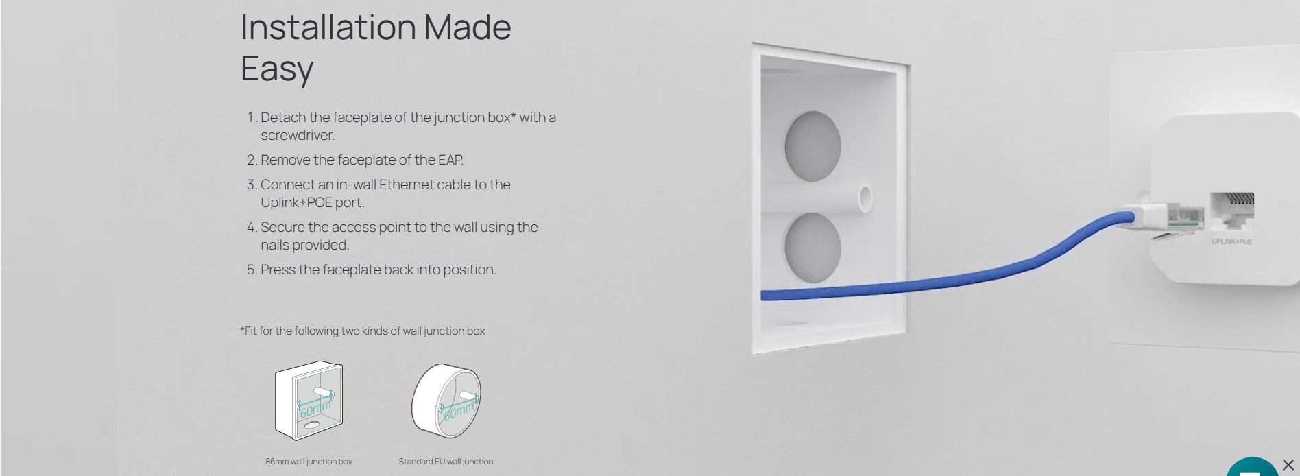 نصب سریع با PoE و بدون کابل‌کشی اضافی