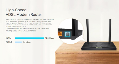 دارای ویژگی VDSL پرسرعت