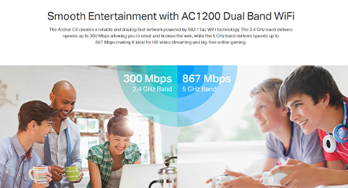 تجربه ایده آل بازی آنلاین با وای‌فای دوبانده AC1200 