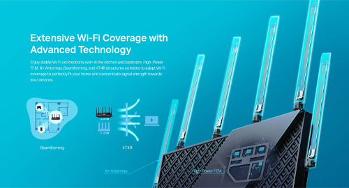 پوشش گسترده: وای فای قدرتمند و پایدار