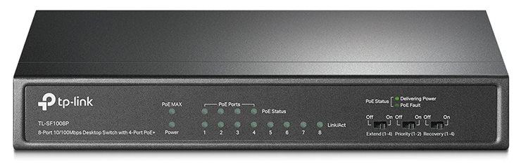 قابلیت PoE+ روی 4 پورت