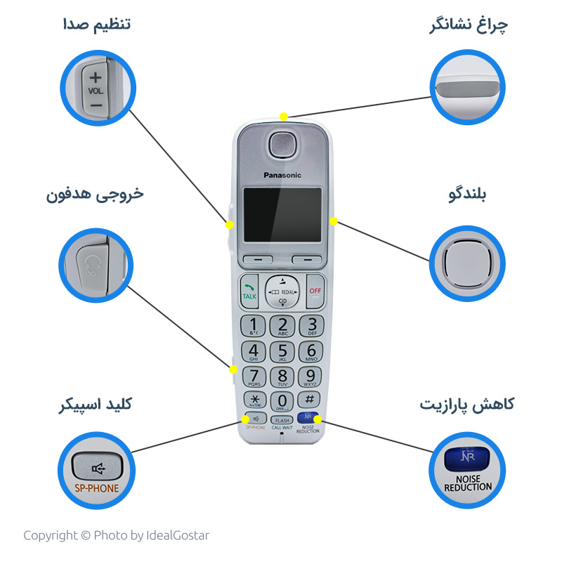 ویژگی‌های تلفن بیسیم KX-TGE262